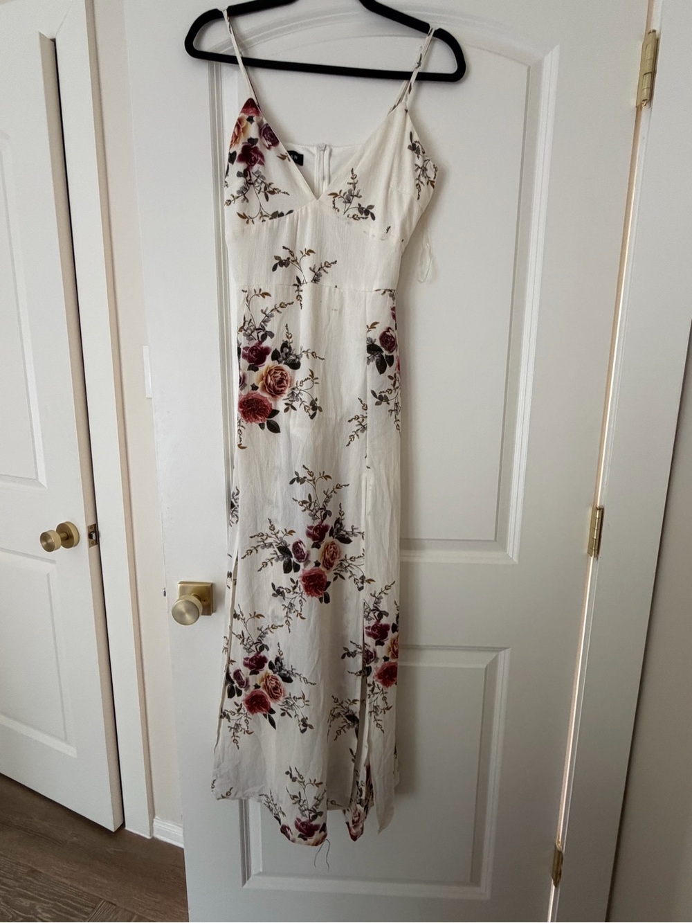 Floral Slip Maxi Dress in Ivory